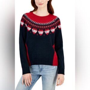 Tommy Hilfiger Fair Isle Crewneck Sweater 2023 Size Medium